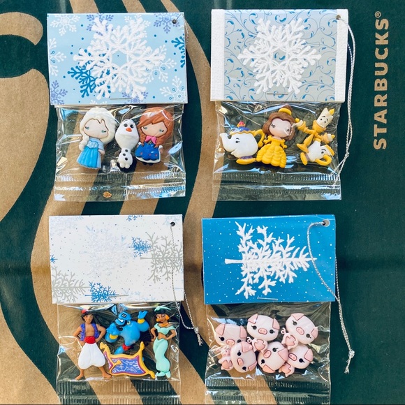 STARBUCKS🧜‍♀️ Straw & Pooh Ornament Toppers Set - Picture 4 of 7